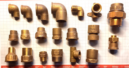 Rotguss löt fitting - rotguss, /